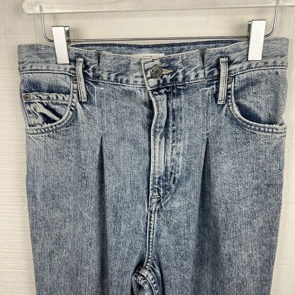 GRLFRND Jeans 25 Womens Blue Teagan High Rise Pleated Light Fading Please Me - Picture 5 of 10